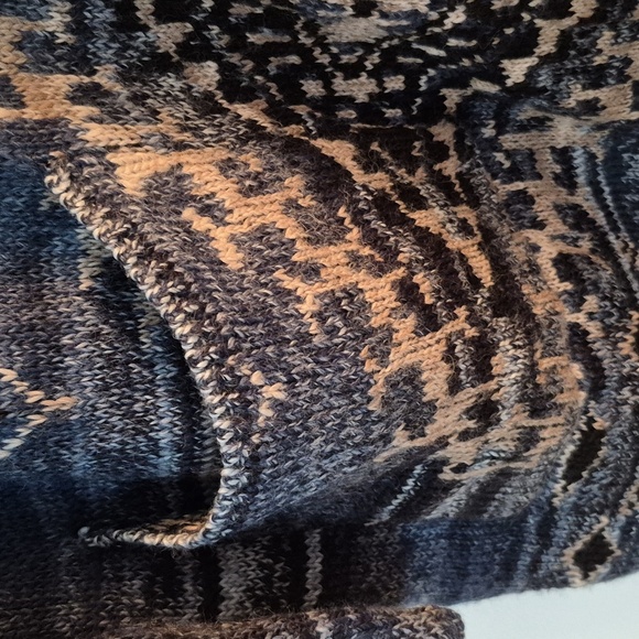 NWOT J Jill Long Duster Cardigan Heavy Fairisle Southwestern Wool Blend - Picture 5 of 7